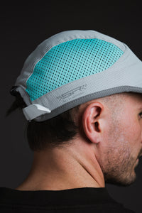 GREY & TEAL ‘STR’ TECH RUNNR® 4 PANEL CAP