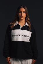 Load image into Gallery viewer, SETTER® RUGBY JERSEY in BLACK / WHITE
