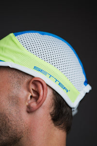 ELECTRIC BLUE & VOLT YELLLOW ‘STR’ TECH RUNNR® 4 PANEL CAP