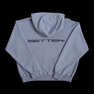 SETTER® "AFFILIATED" HEAVY CROP HOODIE - GRANITE GREY (UNISEX)