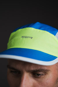 ELECTRIC BLUE & VOLT YELLLOW ‘STR’ TECH RUNNR® 4 PANEL CAP