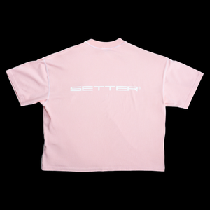 PETAL PINK SETTER® "AFFILIATED" T-SHIRT - WHITE LOGOS (UNISEX)