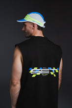 Load image into Gallery viewer, ELECTRIC BLUE &amp; VOLT YELLLOW ‘STR’ TECH RUNNR® 4 PANEL CAP
