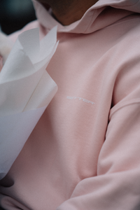 SETTER® "AFFILIATED" HEAVY CROP HOODIE - PETAL PINK (UNISEX)