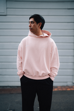 Load image into Gallery viewer, SETTER® &quot;AFFILIATED&quot; HEAVY CROP HOODIE - PETAL PINK (UNISEX)
